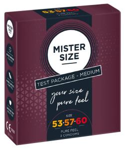 3 stk. Mister Size test box kondomer
